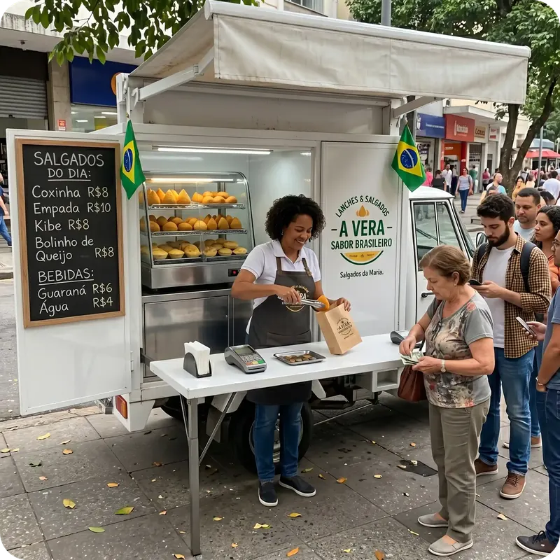 Food tuk elétrico em ação em eventos
